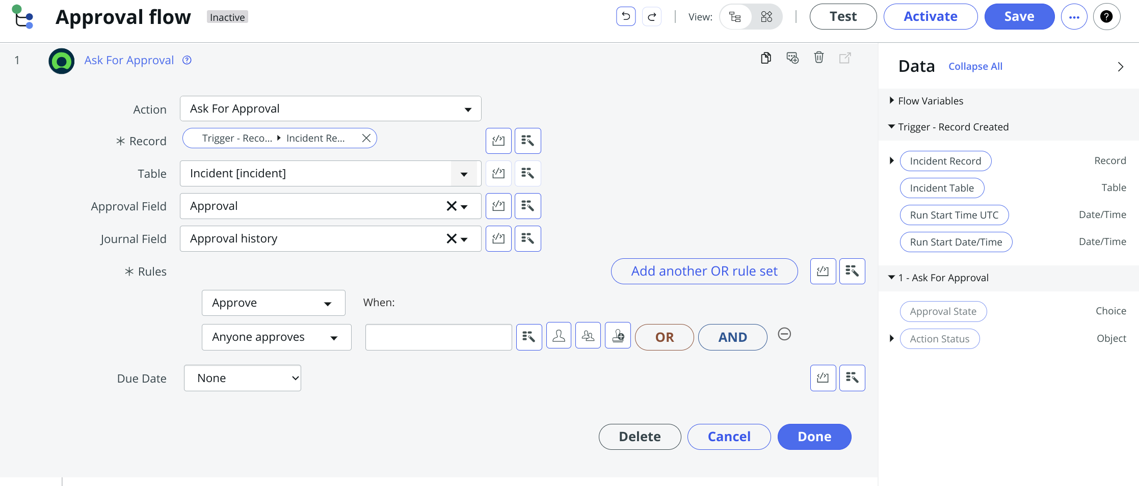 Flow approval/rejection not working